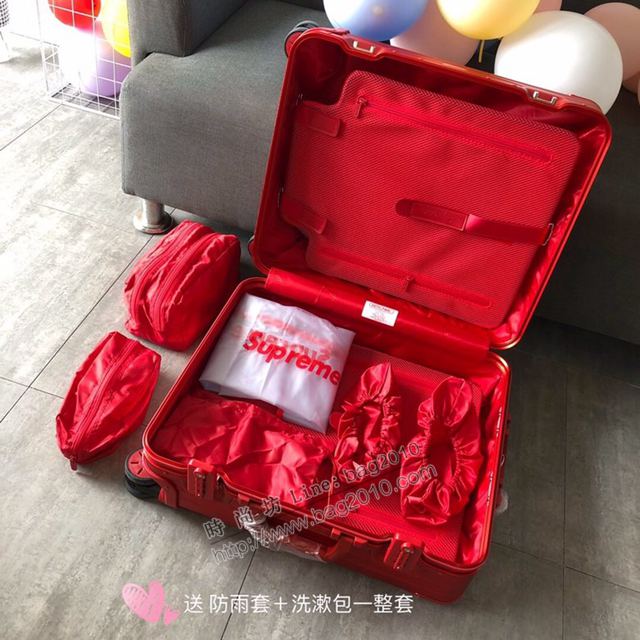 Rimowa拉杆箱 66640 Supreme x rimowa 日默瓦拉箱 全鋁鎂合金 Supreme行李拉杆箱xzx1148